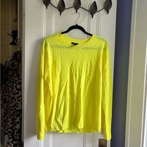 Halogen Neon Yellow Merino Wool Crewneck Sweater from Nordstrom